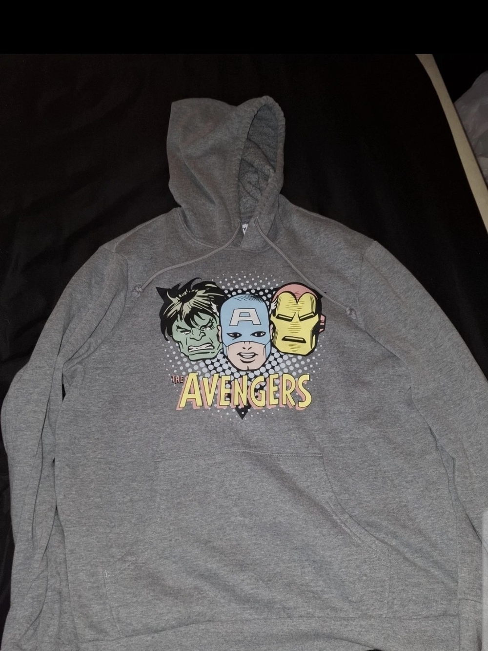 Old Navy Gray Avengers Zip-Up Graphic Hoodie